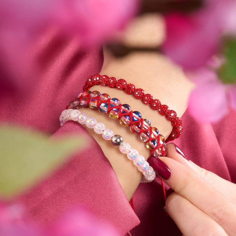 Mini Ruby Kikiballa Crystal x Red String Bracelet