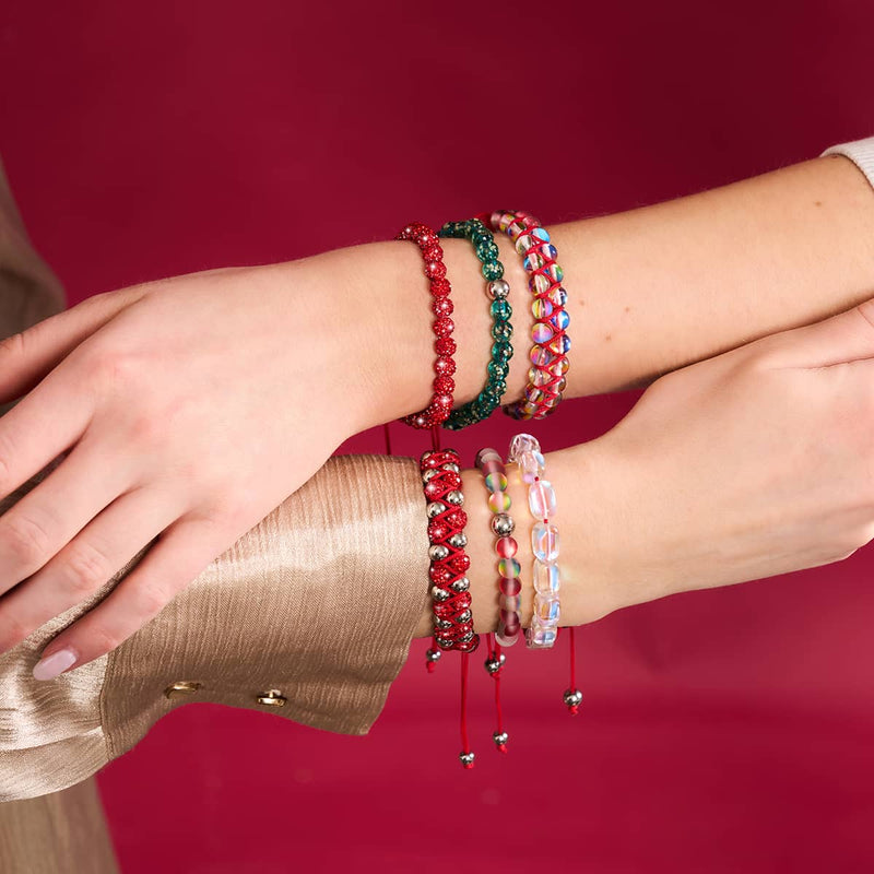 Mini Ruby Kikiballa Crystal x Red String Bracelet