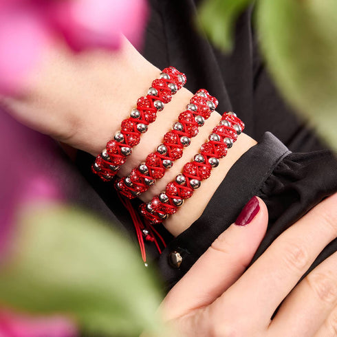 Ruby Chrome Kikiballa Crystal x Red String Vitality Bracelet