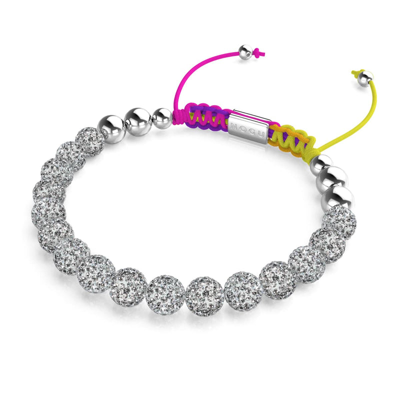 Winter White Crystal | Silver x Spectrum | Kikiballa Bracelet