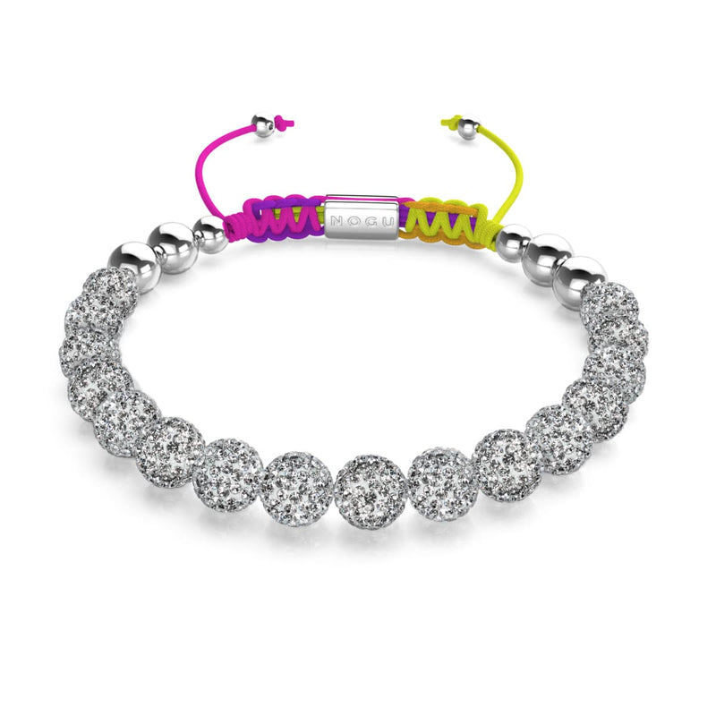 Winter White Crystal | Silver x Spectrum | Kikiballa Bracelet