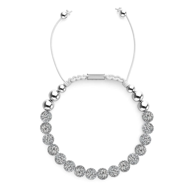 Winter White Crystal | Silver x White | Kikiballa Bracelet