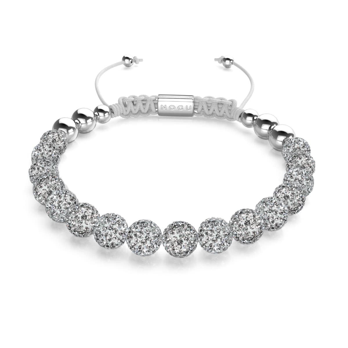 Winter White Crystal | Silver x White | Kikiballa Bracelet
