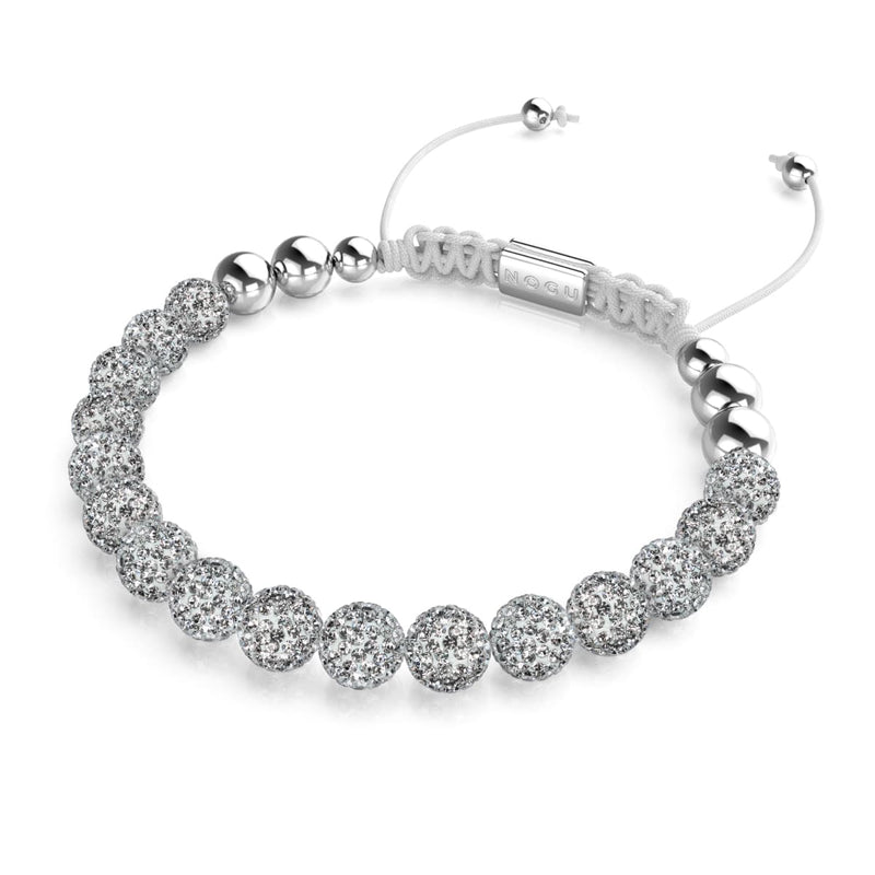 Winter White Crystal | Silver x White | Kikiballa Bracelet