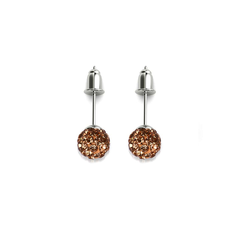 Champagne Crystal | .925 Sterling Silver | Mini Kikiballa Earrings
