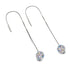 Confetti Crystal | .925 Sterling Silver | Chain Drop Threader Kikiballa Earrings