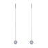Confetti Crystal | .925 Sterling Silver | Chain Drop Threader Kikiballa Earrings