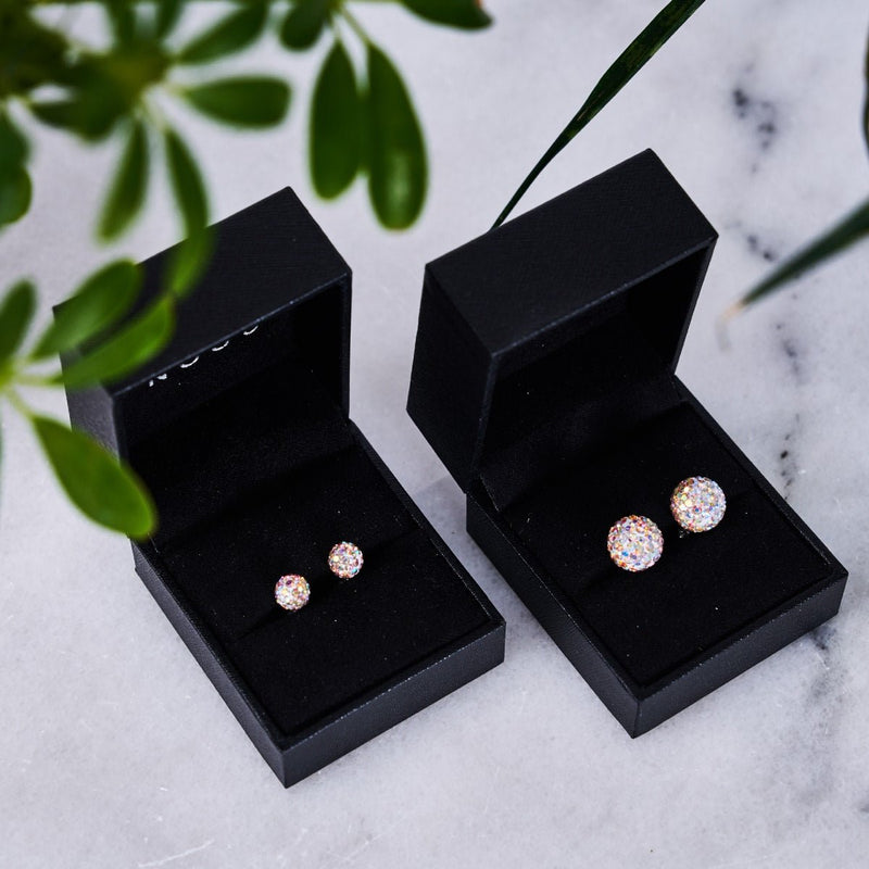 Confetti Crystal | .925 Sterling Silver | Mini Kikiballa Earrings