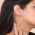 Confetti Crystal | Silver | Kikiballa Hoop Earrings