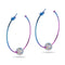 Confetti Crystal | Unicorn Silver | Kikiballa Hoop Earrings