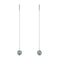 Midnight Confetti Crystal | .925 Sterling Silver | Chain Drop Threader Kikiballa Earrings