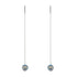 Midnight Confetti Crystal | .925 Sterling Silver | Chain Drop Threader Kikiballa Earrings