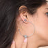 Midnight Confetti Crystal | Silver | Kikiballa Hoop Earrings