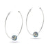 Midnight Confetti Crystal | Silver | Kikiballa Hoop Earrings