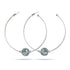 Midnight Confetti Crystal | Silver | Kikiballa Hoop Earrings