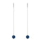 Sapphire Crystal | .925 Sterling Silver | Chain Drop Threader Kikiballa Earrings