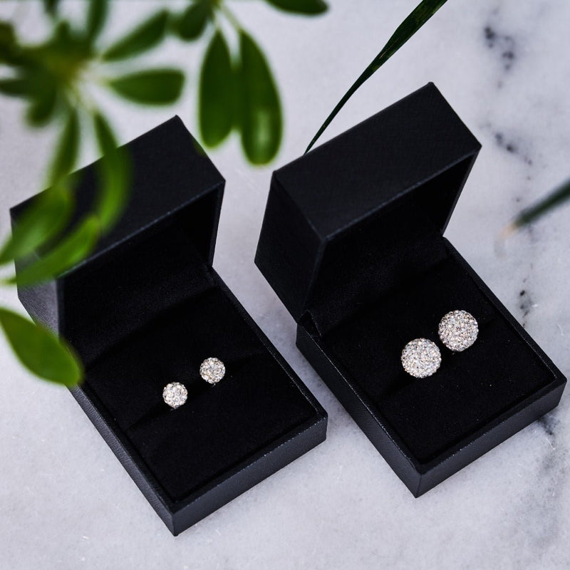 Winter White Crystal | .925 Sterling Silver | Mini Kikiballa Earrings