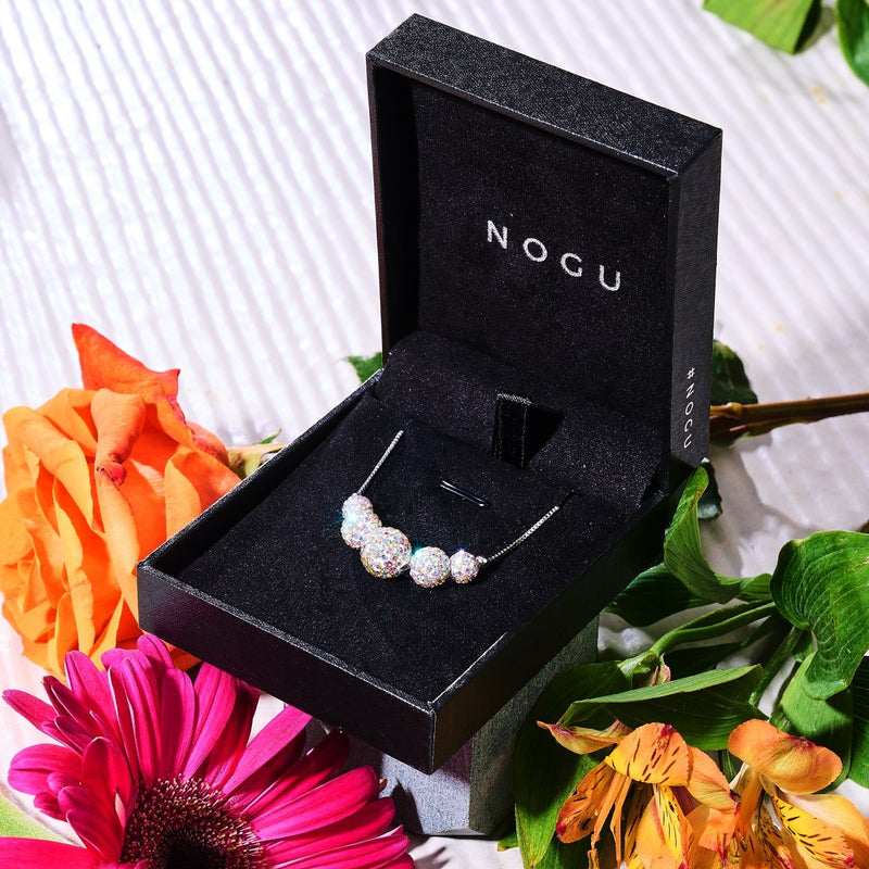 Confetti Crystal | .925 Sterling Silver | Kikiballa Infinity Clasp Necklace