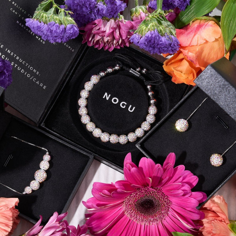 Confetti Crystal | .925 Sterling Silver | Kikiballa Infinity Clasp Necklace