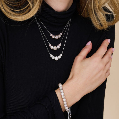 Winter White Crystal | .925 Sterling Silver | Kikiballa Infinity Clasp Necklace