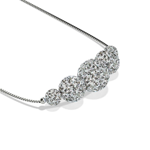 Winter White Crystal | .925 Sterling Silver | Kikiballa Infinity Clasp Necklace