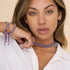 Purple x Silver | Kismet Links | Choker Necklace