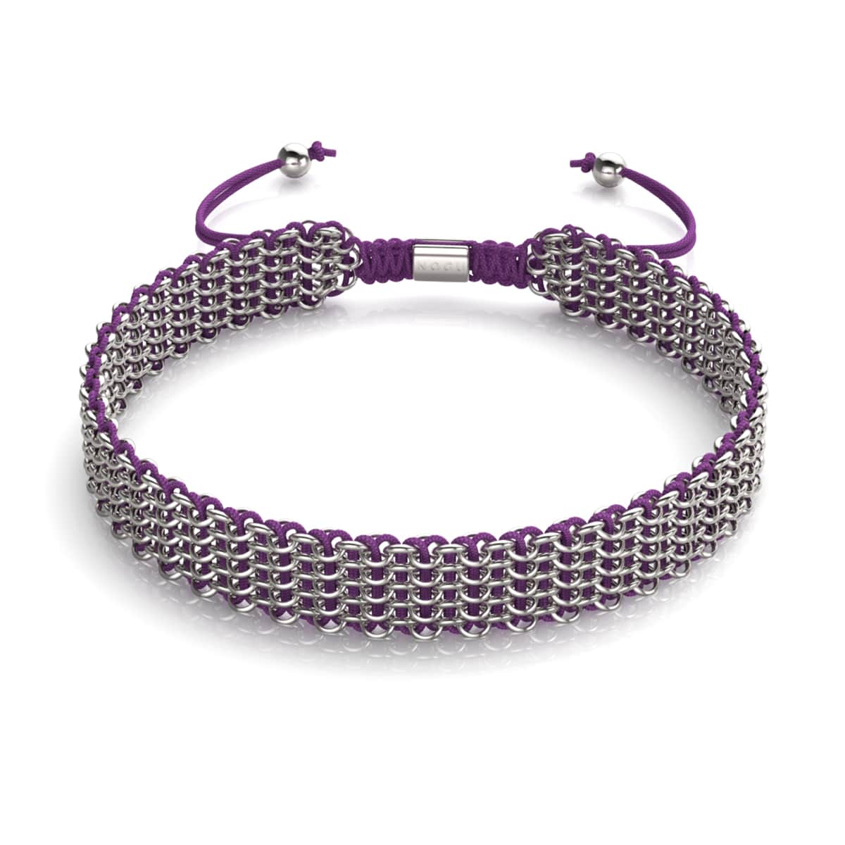 Purple x Silver | Kismet Links | Deluxe Choker Necklace