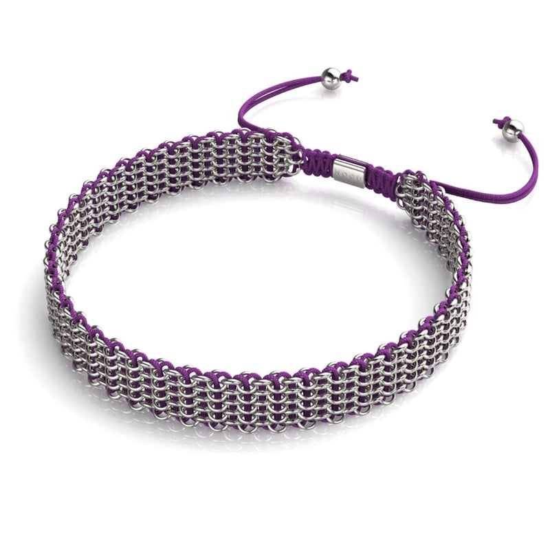 Purple x Silver | Kismet Links | Deluxe Choker Necklace
