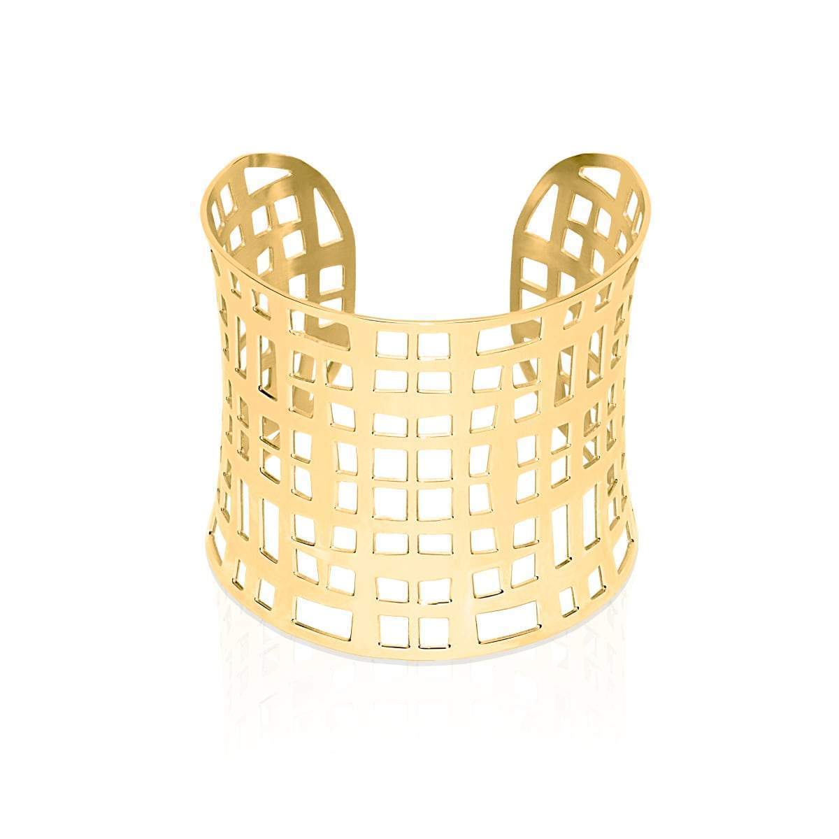 Lattice | 18k Gold | Laser Cut Cuff