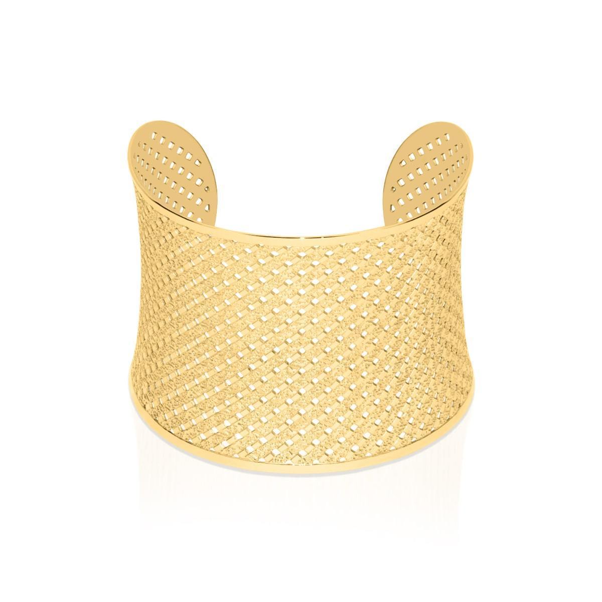 Metropolis | 18k Gold | Laser Cut Cuff