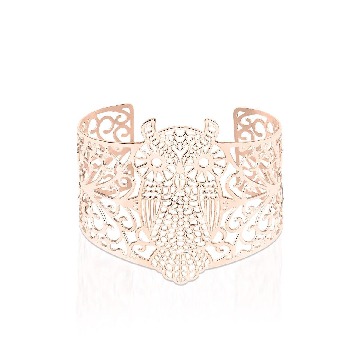 Owl | 18k Rose Gold | Laser Cut Cuff