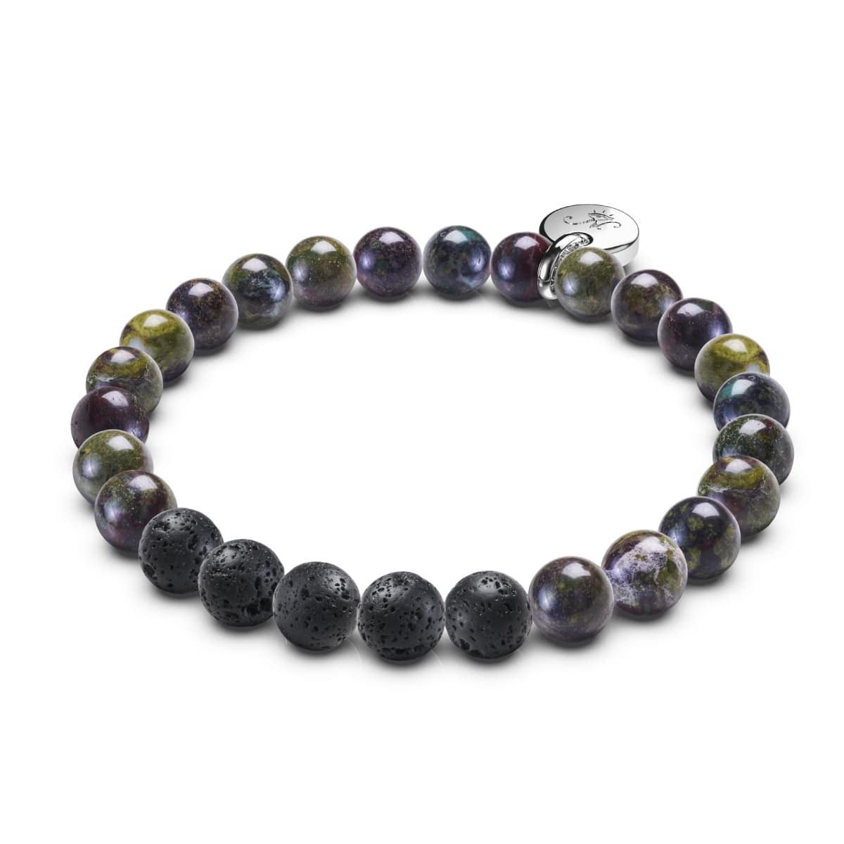 Olive Agate x Lava Rock Bead Bracelet – NOGU United States