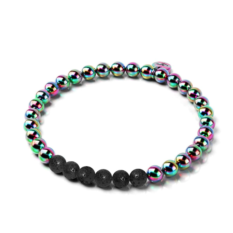 Unicorn Silver and Black | Lava Rock Diffuser Bracelet