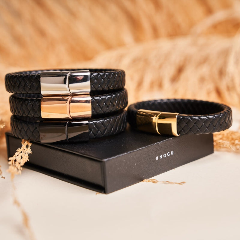 Gunmetal | Infinity Braid | Leather Bracelet