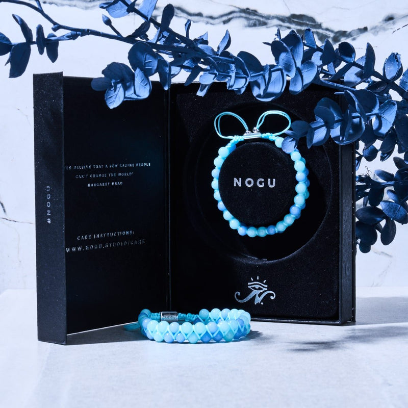Azure x Ultramarine | Lumos Ceramic | Vitality Macrame Bracelet
