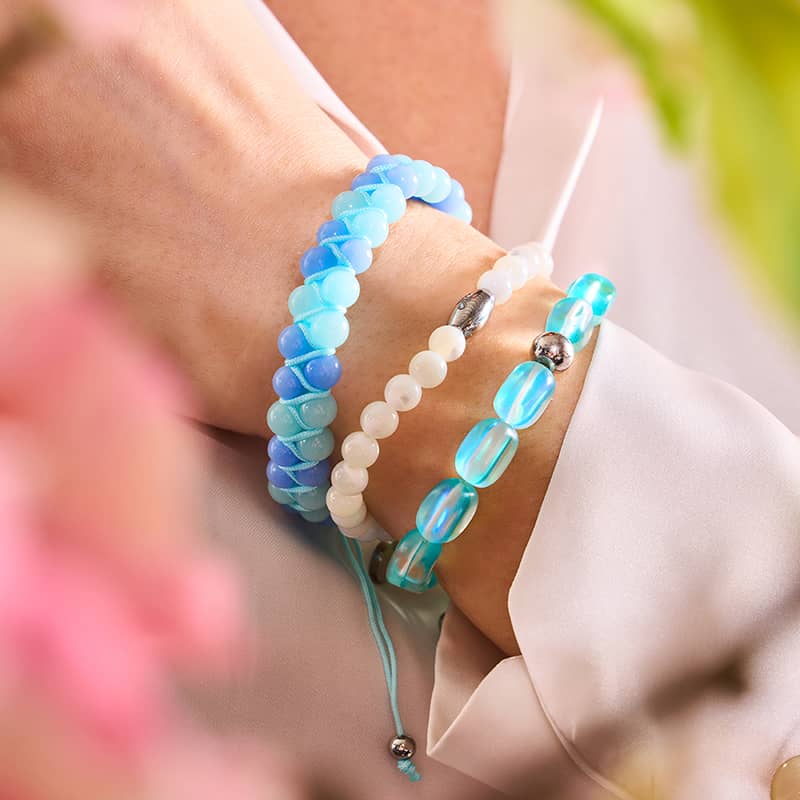 Azure x Ultramarine | Lumos Ceramic | Vitality Macrame Bracelet