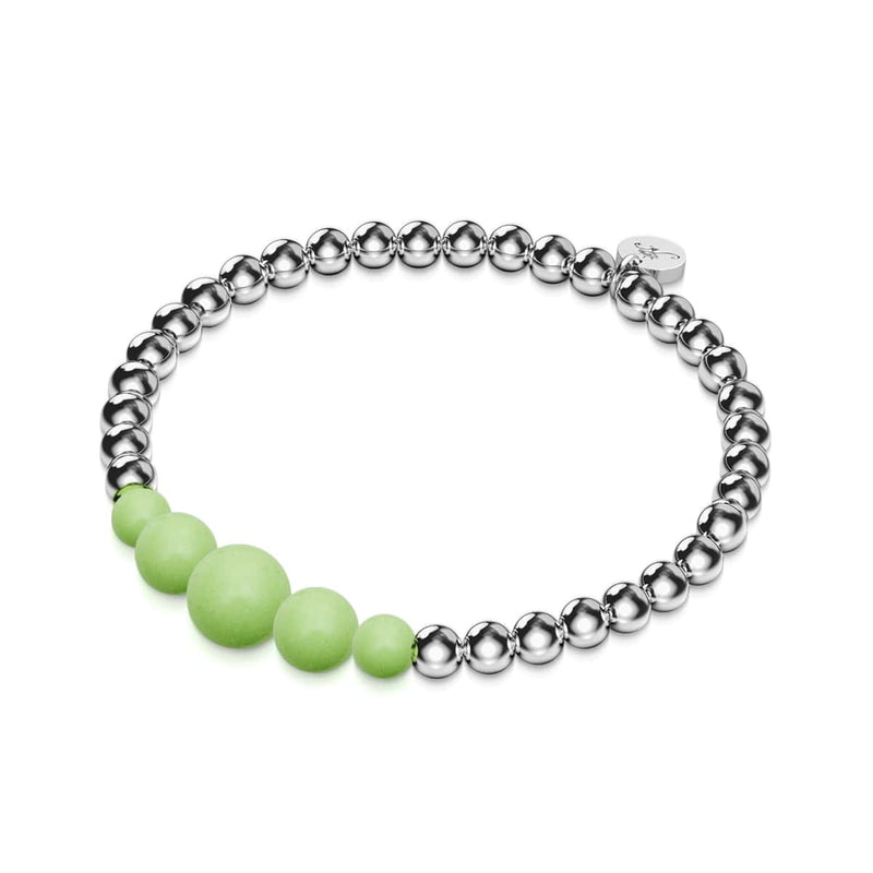 Lime | Silver | Lumos Ceramic Expression Bracelet