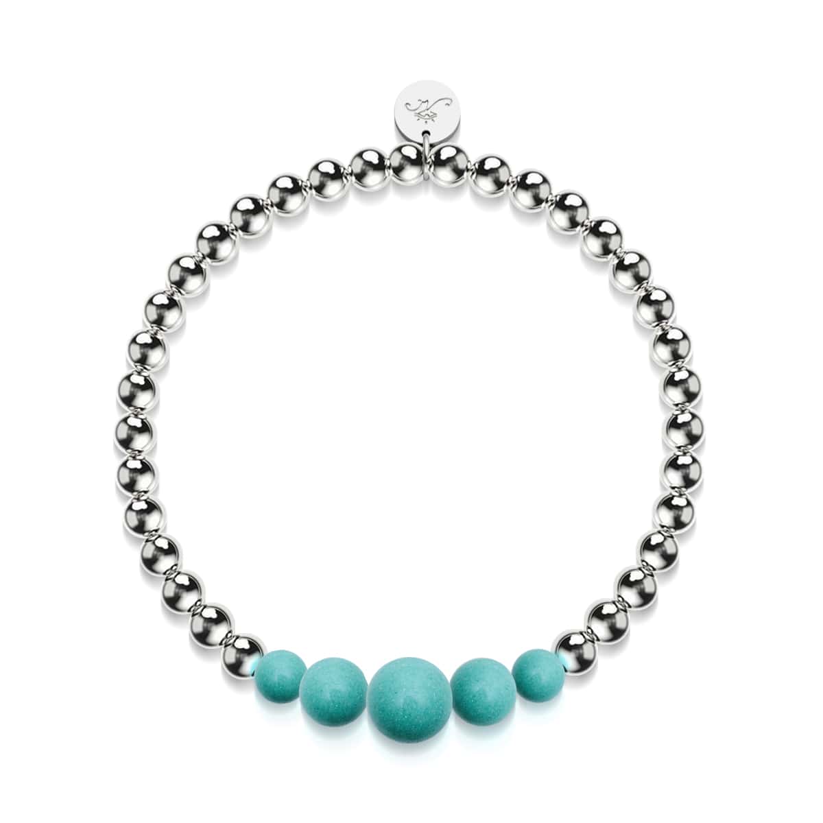 Teal | Silver | Lumos Ceramic Expression Bracelet