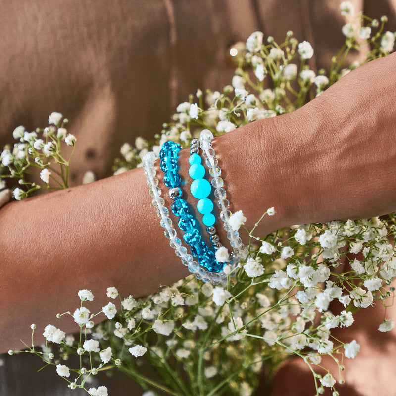 Teal | Silver | Lumos Ceramic Expression Bracelet