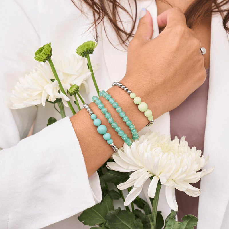 Teal | Silver | Lumos Ceramic Expression Bracelet