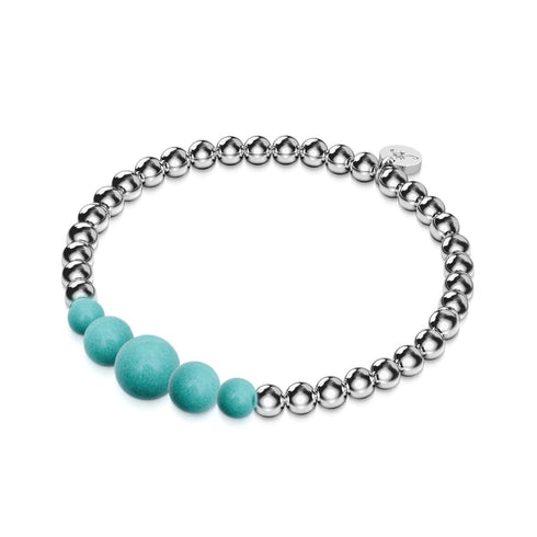 Teal | Silver | Lumos Ceramic Expression Bracelet