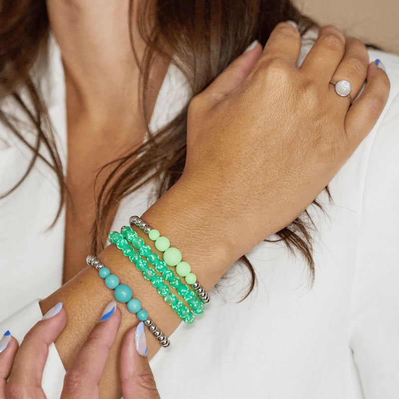 Teal | Silver | Lumos Ceramic Expression Bracelet