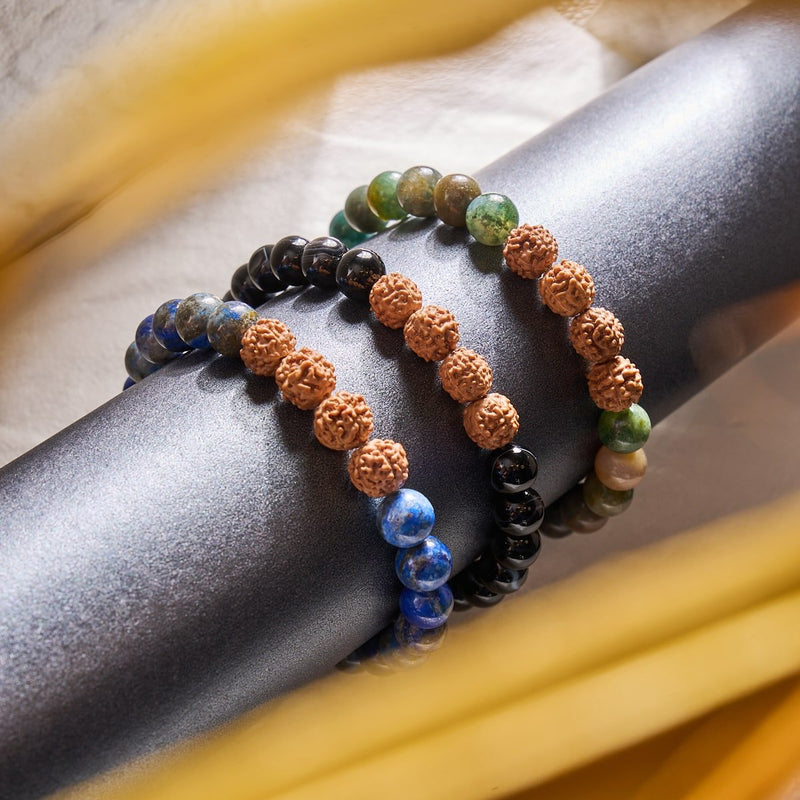 Enlightenment | Canada Jade x Rudraksha | Mala Bracelet