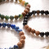 Feng Shui | Black Line Agate x Rudraksha | Mala Bracelet