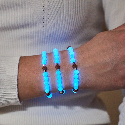 Light Of Samsara | Gemstone x Lumos Rudraksha |  Mala Bracelet