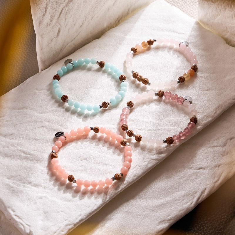Light Of Samsara | Gemstone x Lumos Rudraksha | Mala Bracelet