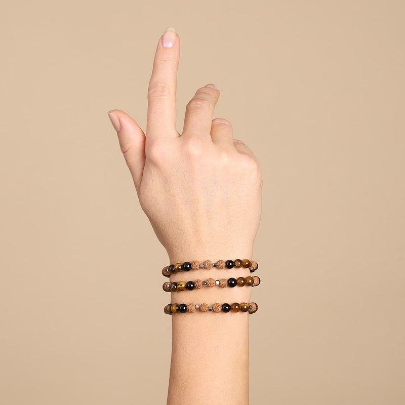 Shaman | Gemstone Rudraksha | Mala Bracelet