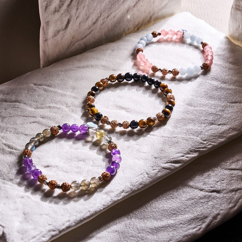 Shaolin Monk | Gemstone Rudraksha | Mala Bracelet