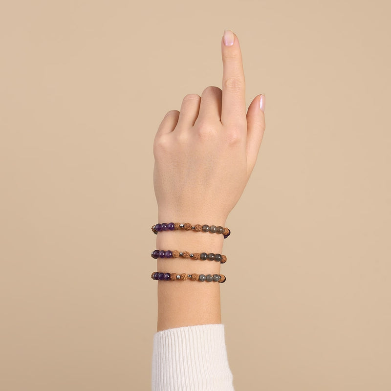 Shaolin Monk | Gemstone Rudraksha | Mala Bracelet