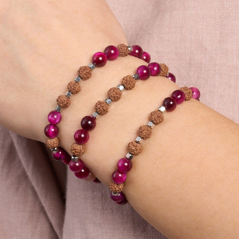 Solstice | Gemstone Rudraksha | Mala Bracelet